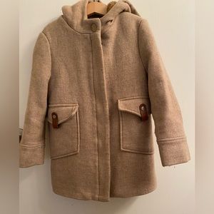 Zara Girl’s Brown Wool Coat, Size 8